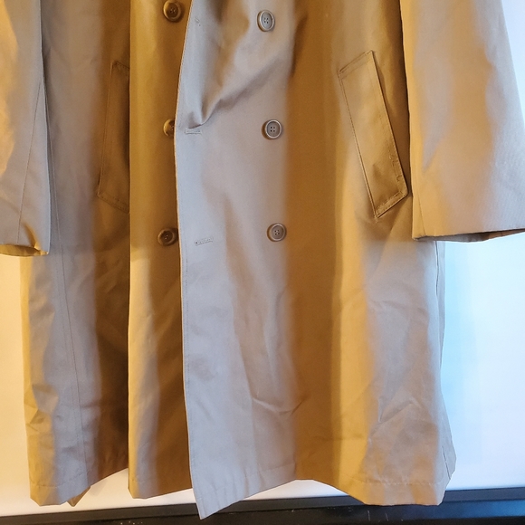 CAMPUS VINTAGE MEN'S DOUBLE BREASTED TRENCHCOAT TAN SIZE 46R - Picture 3 of 12